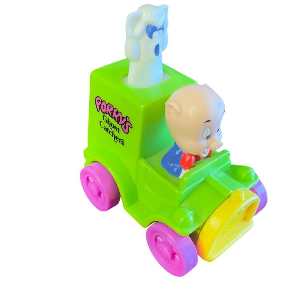 Vintage 1993 WARNER BROS Porkys Pig‎ Ghost Catchers Toy Car Looney Tunes